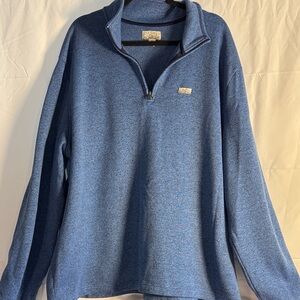 Men's Heather Blue Zip-Up Sweater
